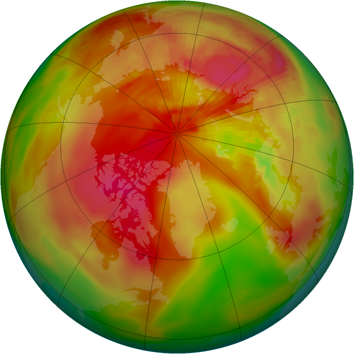 Arctic ozone map for 29 March 1979